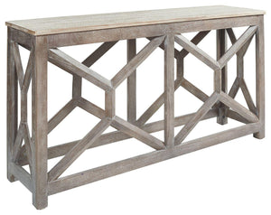 Ashley Furniture - Lanzburg - Antique Gray - Console Sofa Table - 5th Avenue Furniture