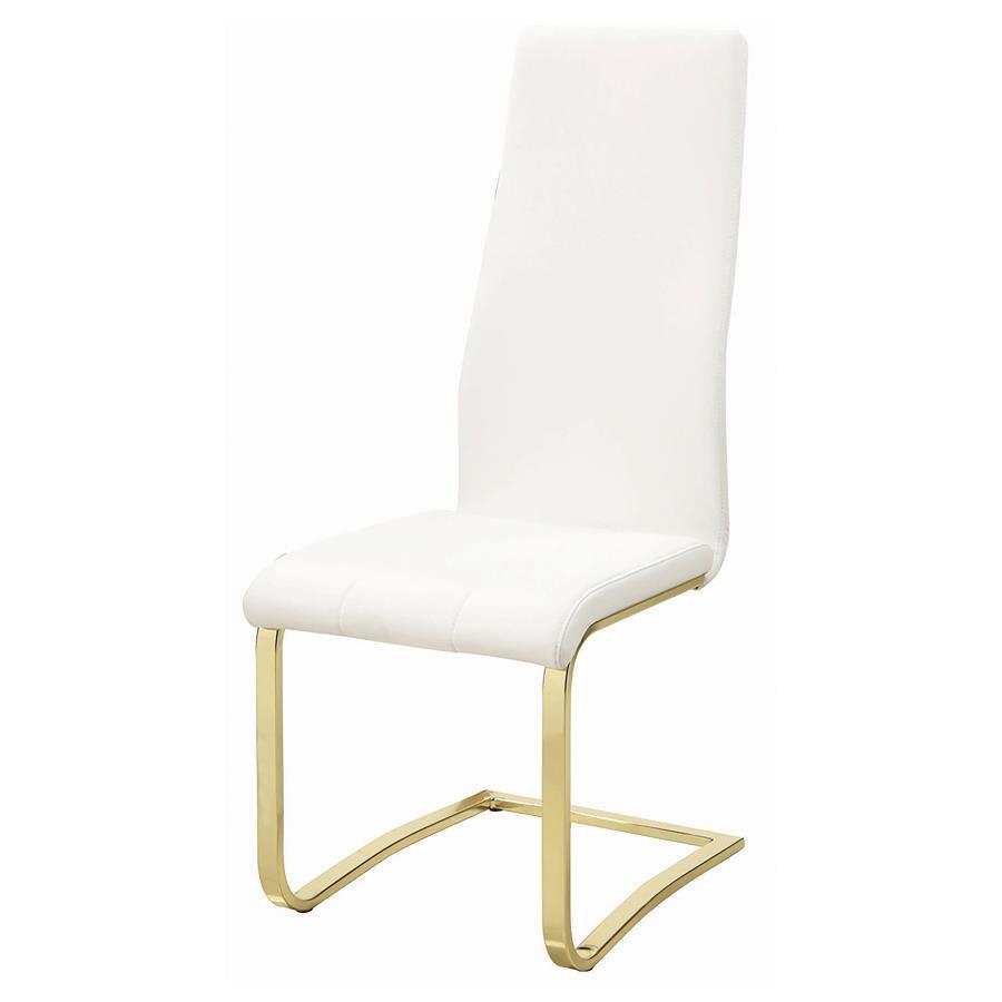 CoasterEssence - Montclair - Side Chairs (Set of 4) - White And Rustic Brass - 5th Avenue Furniture