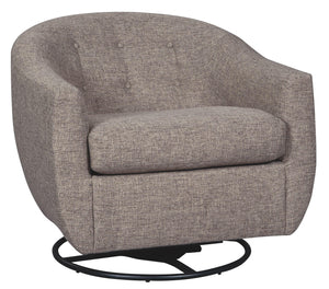 Ashley Furniture - Upshur - Taupe - Swivel Glider Accent Chair - 5th Avenue Furniture