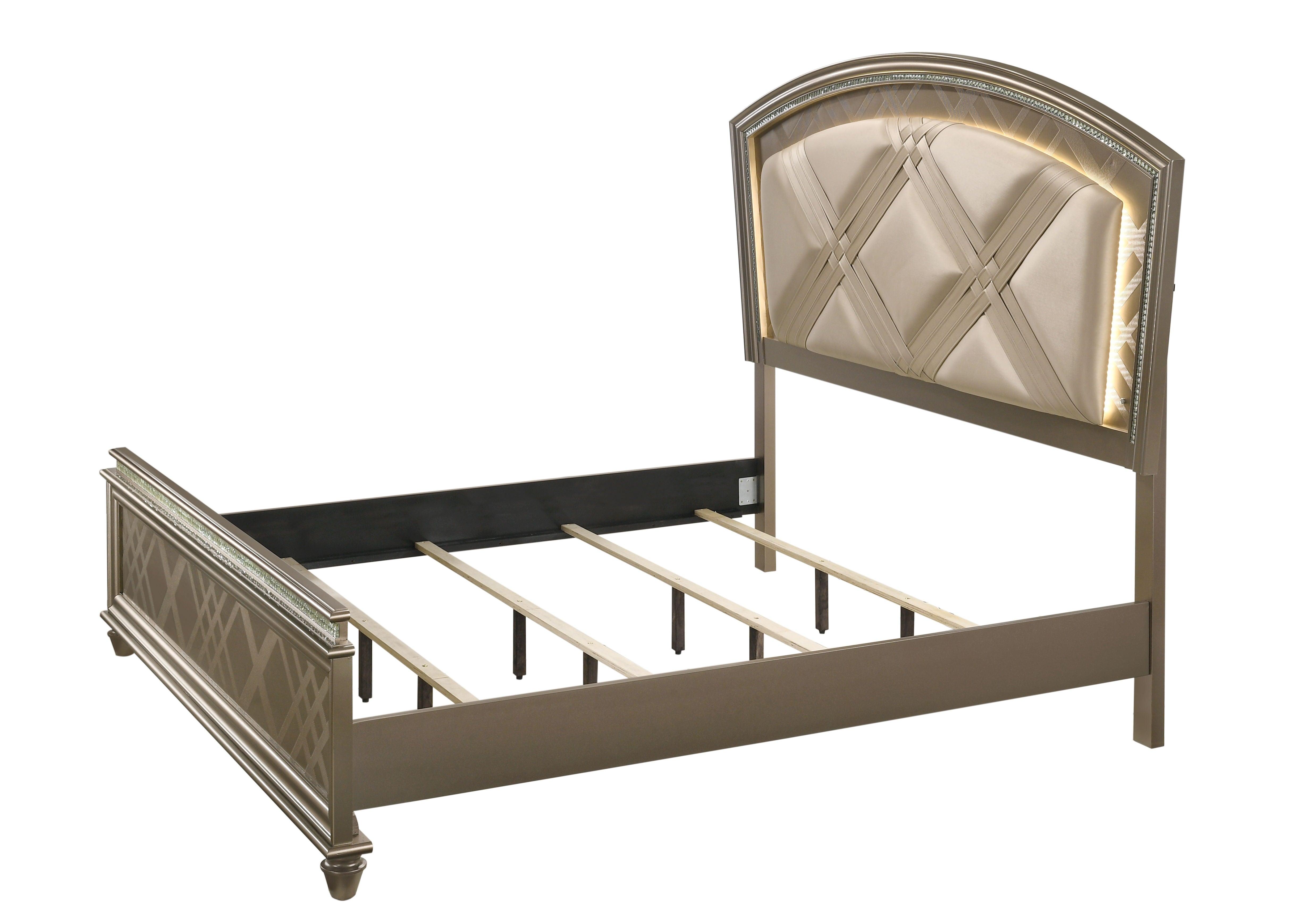 Crown Mark - Cristal - Upholstered Bed - 5th Avenue Furniture