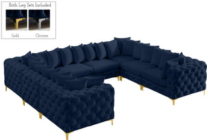 Meridian Furniture - Tremblay - Modular Sectional 8 Piece - Navy - Fabric - 5th Avenue Furniture