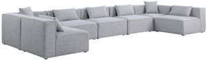 Meridian Furniture - Cube - Modular Sectional 7 Piece - Gray - 5th Avenue Furniture