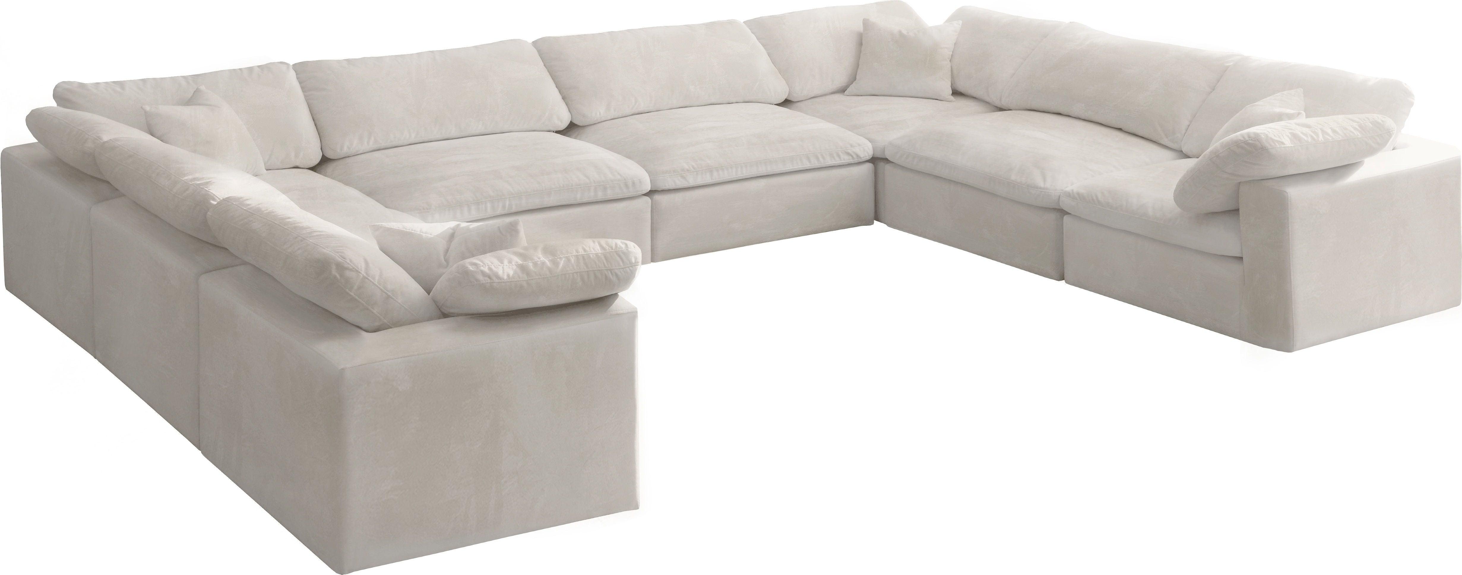 Meridian Furniture - Cozy - Modular Sectional Cloud 8 Piece - Beige - 5th Avenue Furniture