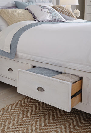 Magnussen Furniture - Heron Cove - Complete Panel Bed With Storage Rails - 5th Avenue Furniture