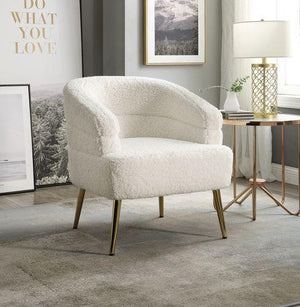 ACME - Trezona - Accent Chair - White - 5th Avenue Furniture