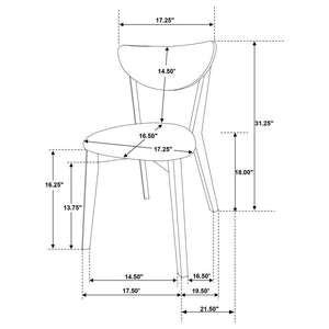 Coaster Fine Furniture - Elowen - Dining Side Chair (Set of 2) - Light Walnut And Brown - 5th Avenue Furniture