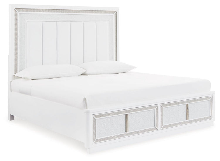 Signature Design by Ashley® - Chalanna - Upholstered Storage Bed - 5th Avenue Furniture