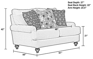 Jackson - Cumberland - Loveseat - Ecru - 5th Avenue Furniture