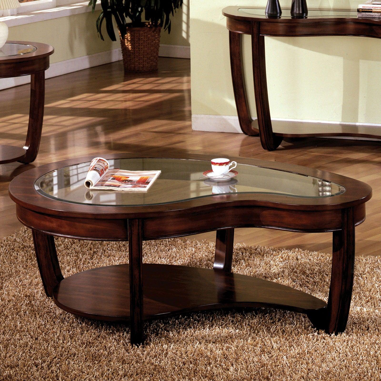 Furniture of America - Crystal Falls - Coffee Table - Dark Cherry - 5th Avenue Furniture