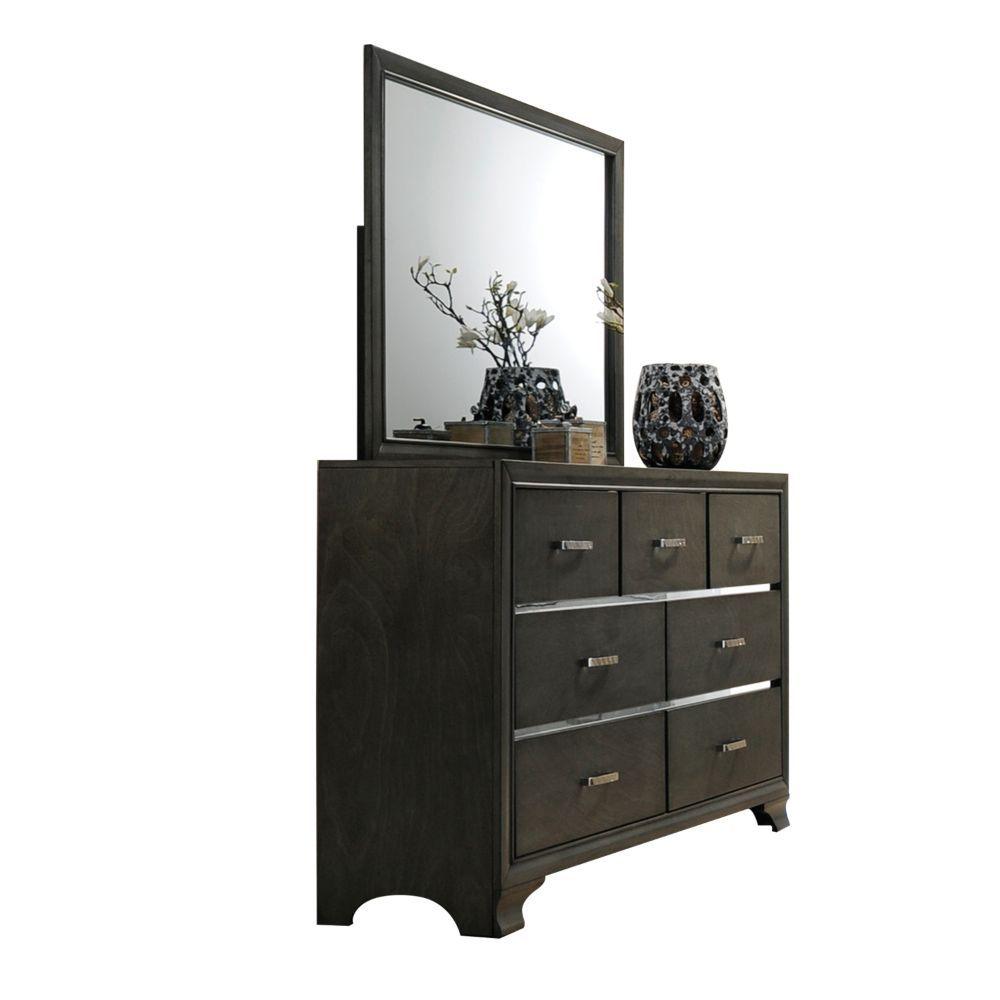 ACME - Carine II - Mirror - Gray - 5th Avenue Furniture