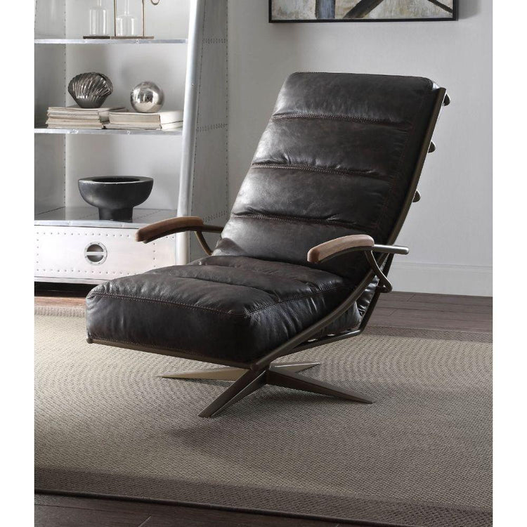 ACME - Ekin - Accent Chair - Morocco Top Grain Leather - 5th Avenue Furniture