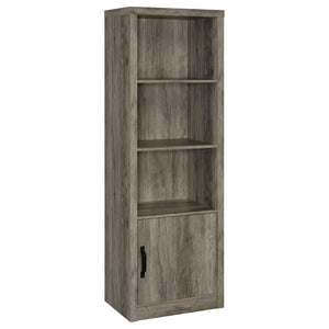 Coaster Fine Furniture - Burke - 3-Shelf Media Tower With Storage Cabinet - Gray Driftwood - 5th Avenue Furniture