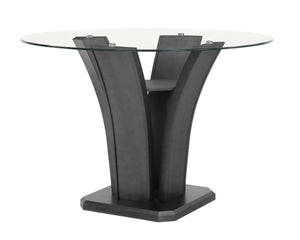 Crown Mark - Camelia - Counter Height Table - Glass - Gray - 5th Avenue Furniture