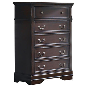 CoasterEssence - Cambridge - 5-Drawer Rectangular Chest - Cappuccino - 5th Avenue Furniture