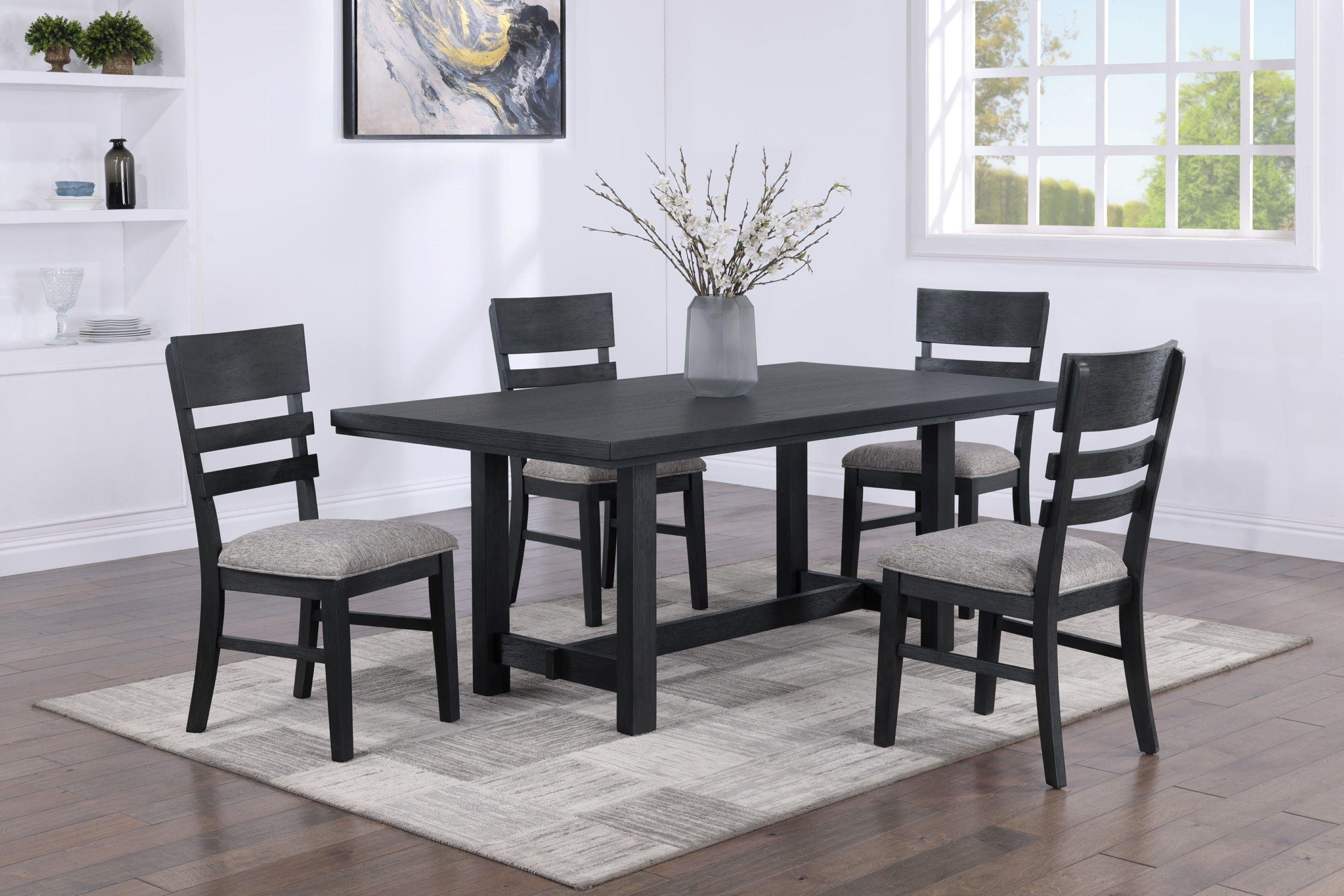 Crown Mark - Guthrie - Dining Table - Charcoal - 5th Avenue Furniture