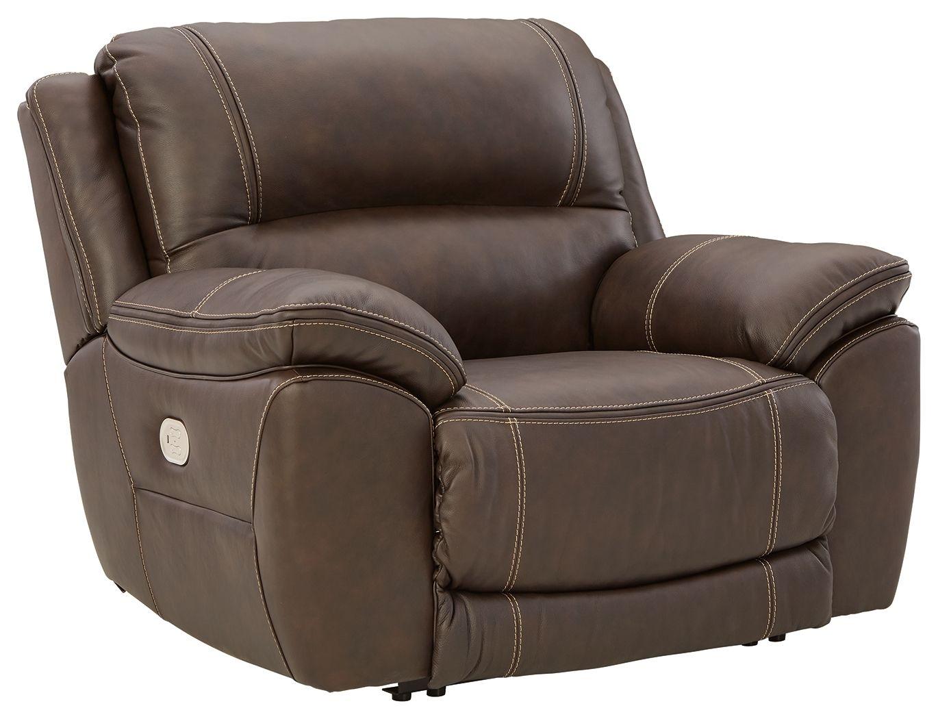 Ashley Furniture - Dunleith - Chocolate - Zero Wall Recliner W/pwr Hdrst - 5th Avenue Furniture