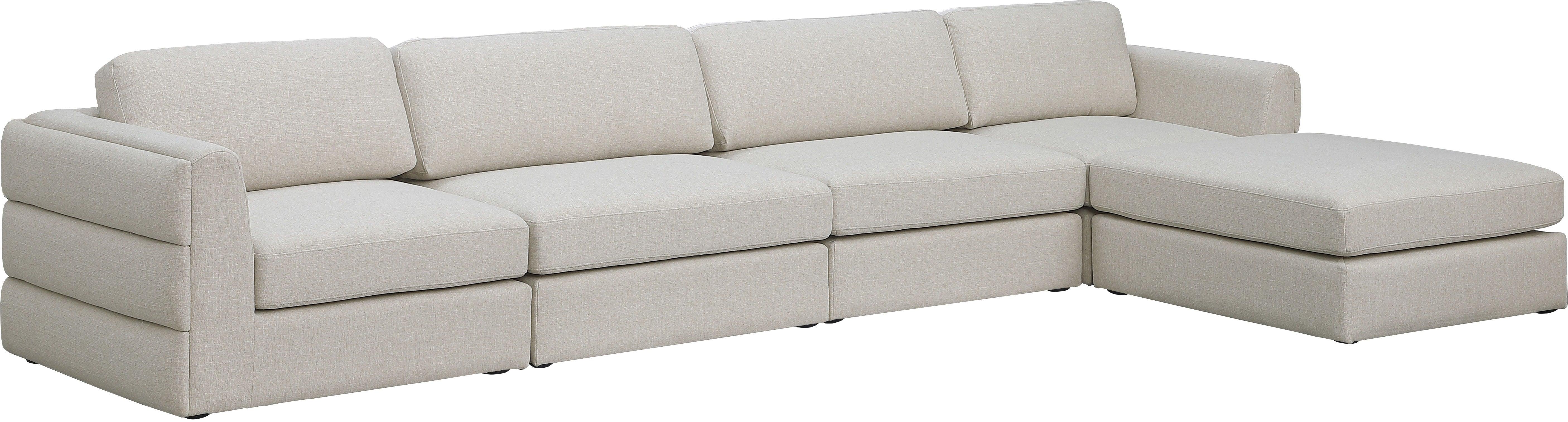 Meridian Furniture - Beckham - Modular Sectional 5 Piece - Beige - Fabric - 5th Avenue Furniture