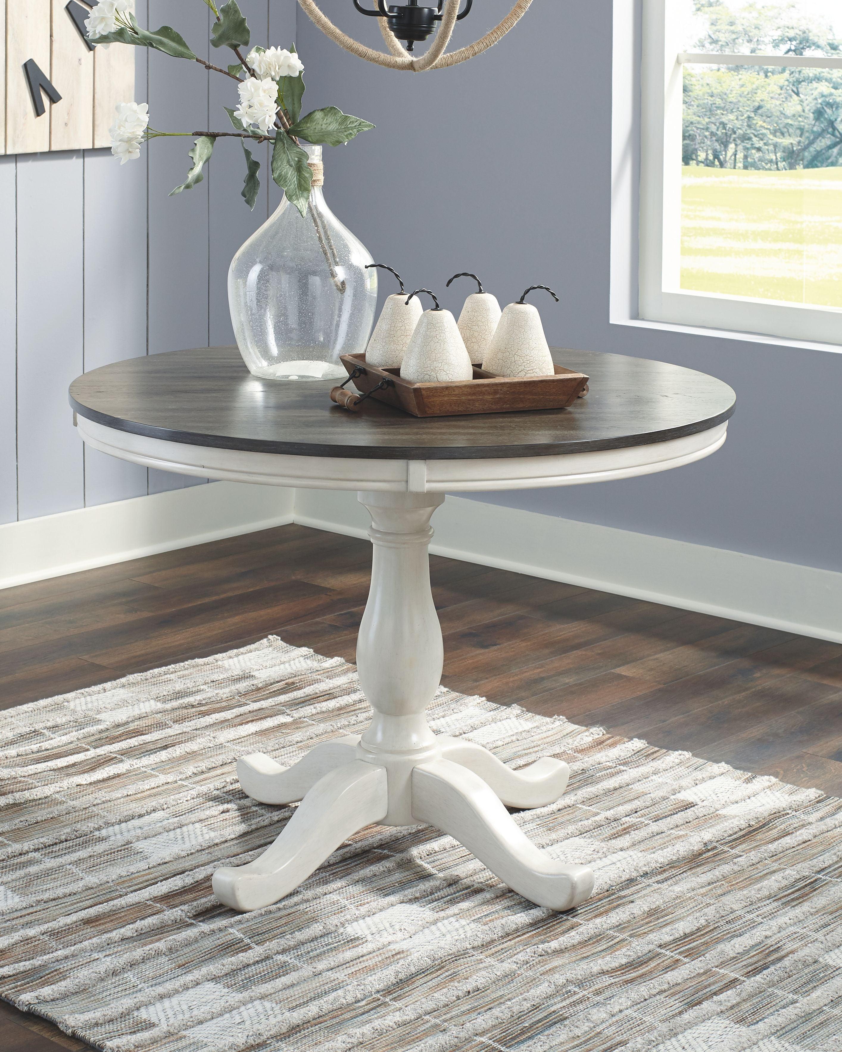 Signature Design by Ashley® - Nelling - White / Brown / Beige- Dining Room Table - 5th Avenue Furniture