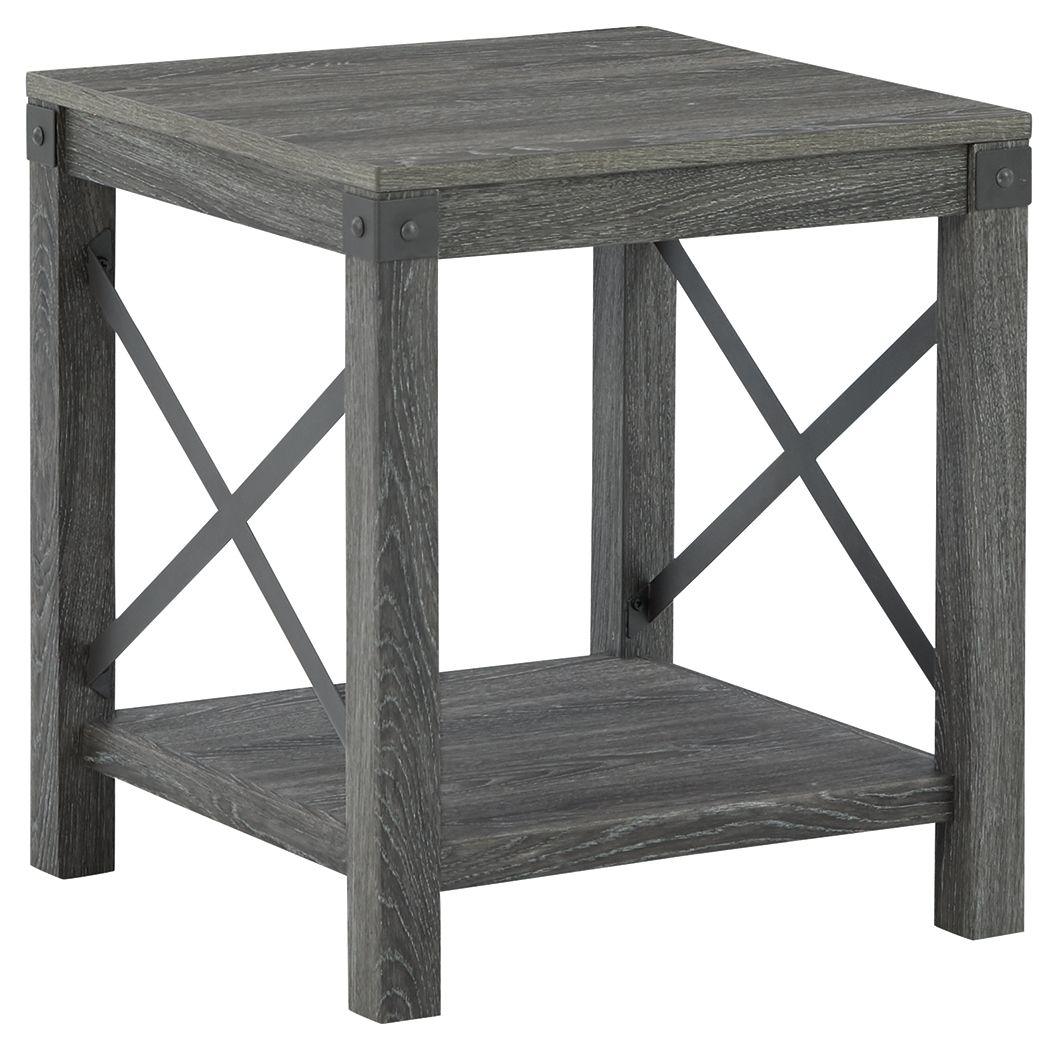 Ashley Furniture - Freedan - Grayish Brown - Square End Table - 5th Avenue Furniture