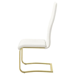 CoasterEssence - Montclair - Side Chairs (Set of 4) - White And Rustic Brass - 5th Avenue Furniture