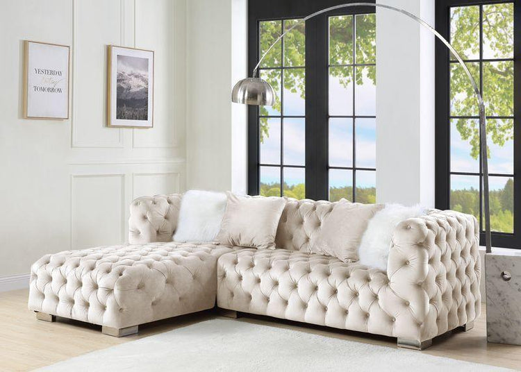 ACME - Syxtyx - Sectional Sofa w/ Pillows - 5th Avenue Furniture