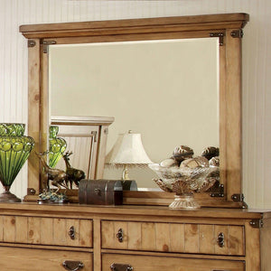 Furniture of America - Pioneer - Mirror - Weathered Elm - 5th Avenue Furniture