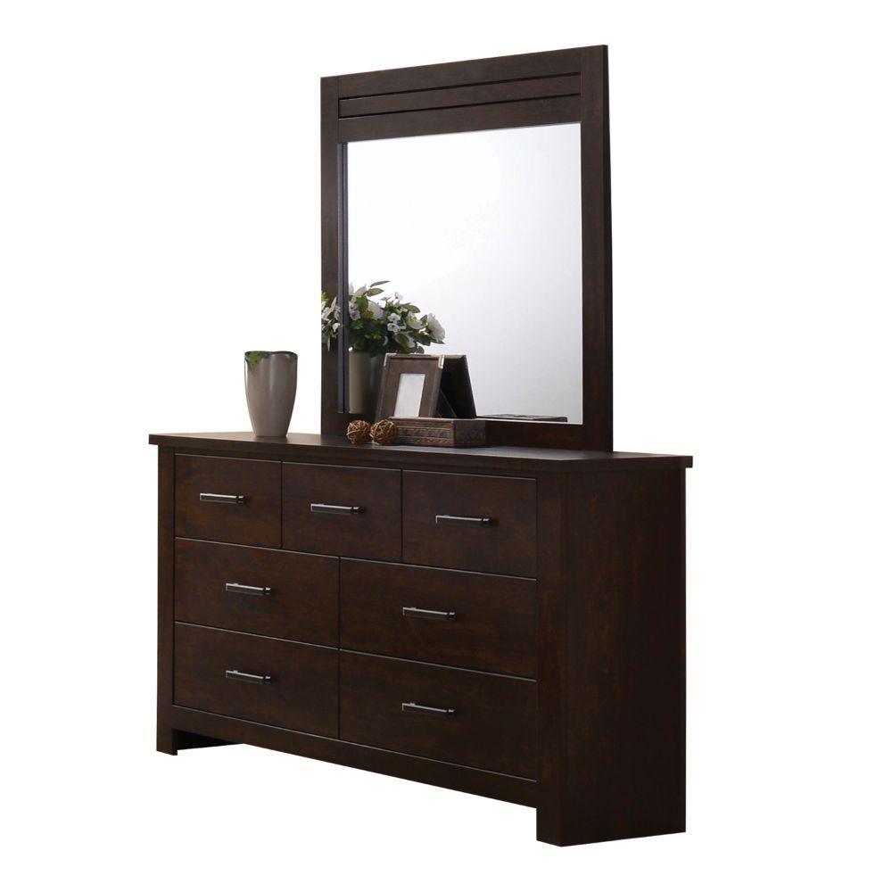 ACME - Panang - Mirror - Mahogany - 5th Avenue Furniture