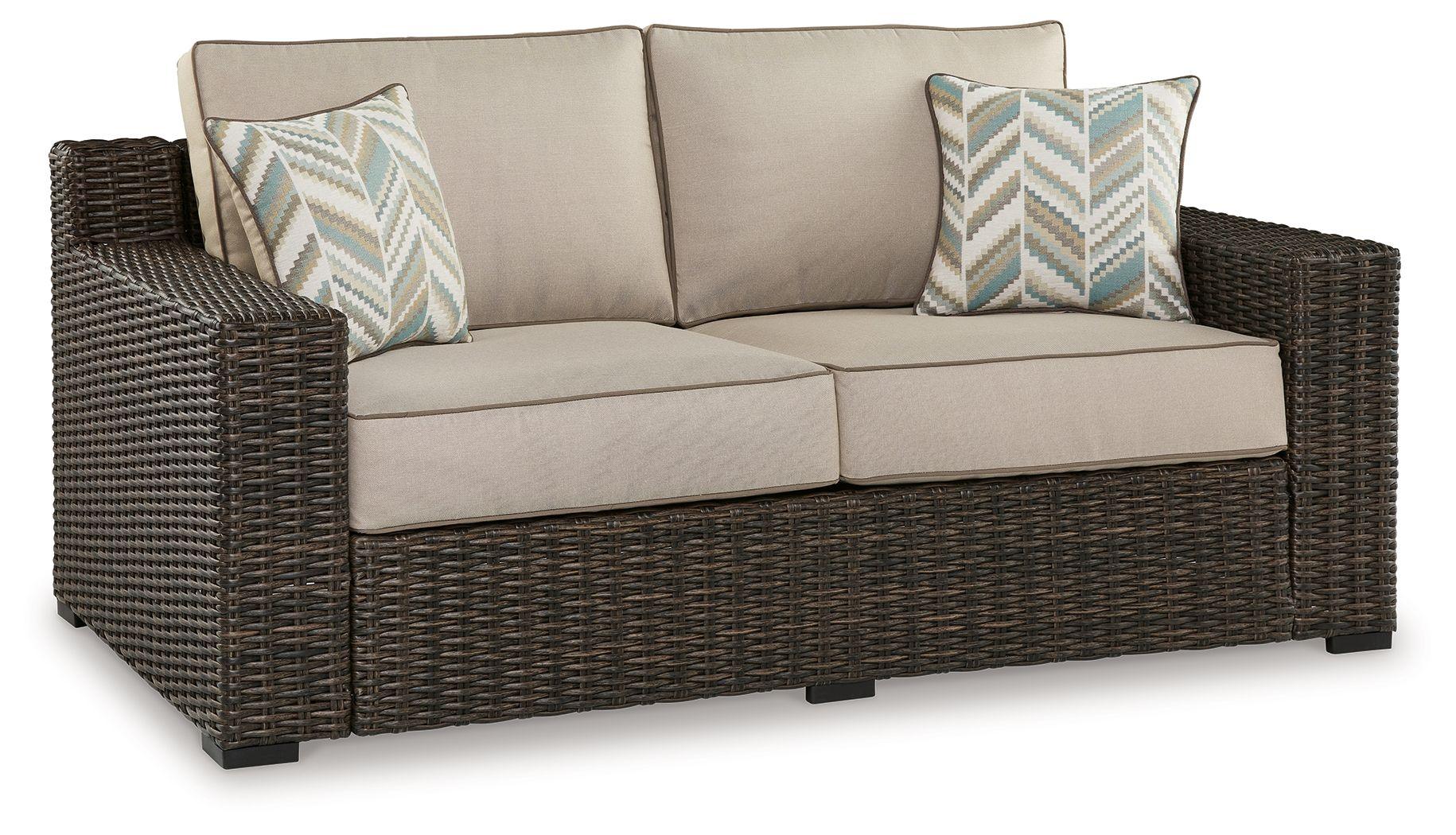 Signature Design by Ashley® - Coastline Bay - Brown - Loveseat W/Cushion - 5th Avenue Furniture