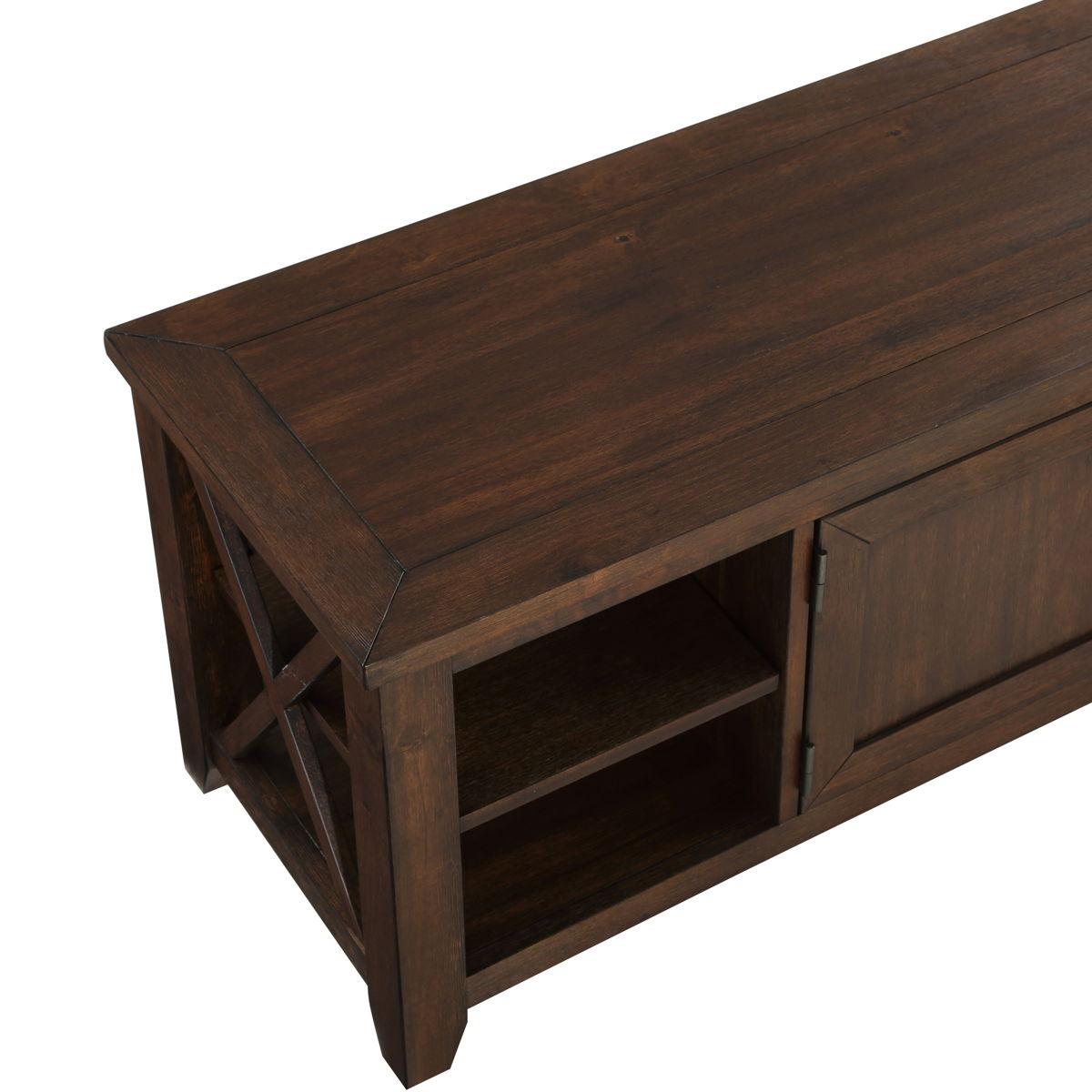 Steve Silver Furniture - Lenka - Entertainment Stand, TV Stand - Brown - 5th Avenue Furniture