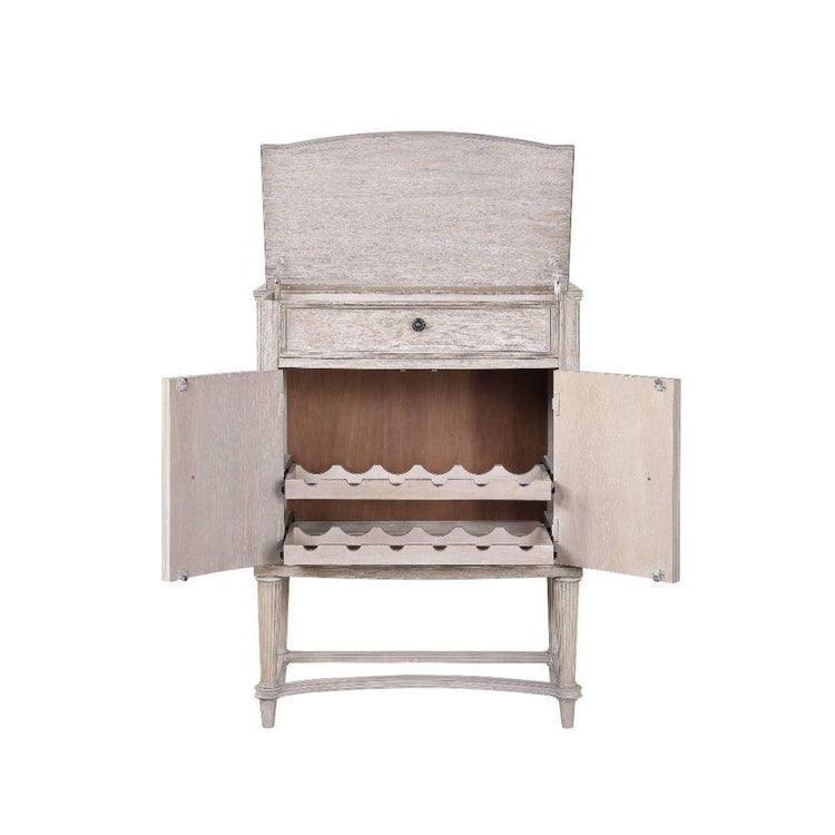 ACME - Wynsor - Wine Cabinet - Antique Champagne - 5th Avenue Furniture