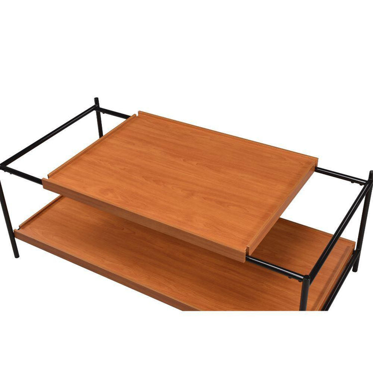 ACME - Oaken - Coffee Table - Honey Oak & Black - 5th Avenue Furniture
