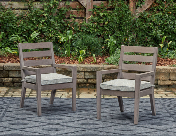 Hillside Barn - Gray / Brown - Arm Chair With Cushion (Set of 2) - 5th Avenue Furniture