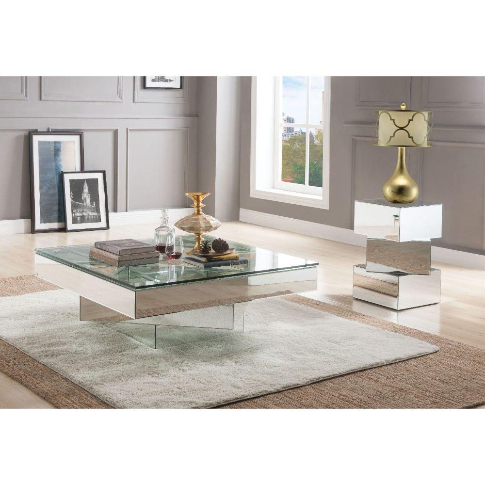 ACME - Meria - Coffee Table - Mirrored - 5th Avenue Furniture