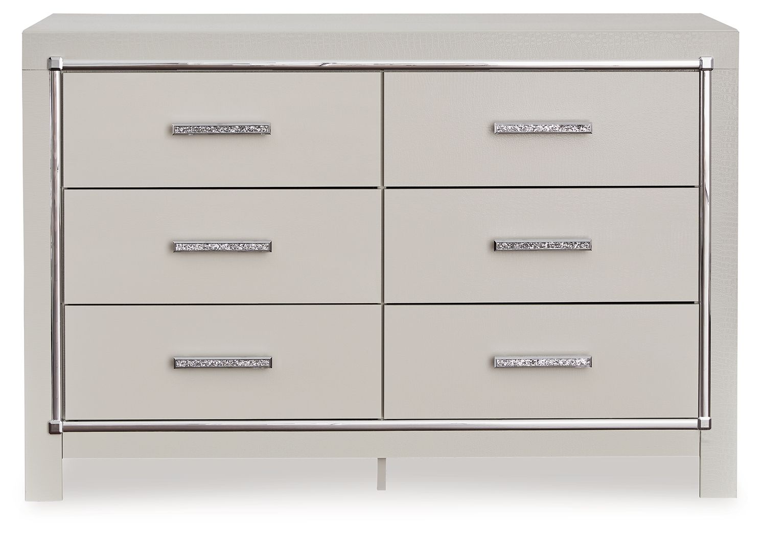 Zyniden - Silver - Six Drawer Dresser - 5th Avenue Furniture