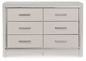 Zyniden - Silver - Six Drawer Dresser - 5th Avenue Furniture