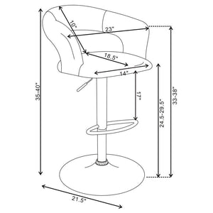 CoasterEveryday - Barraza - Round Back 29″ Adjustable Height Bar Stool - 5th Avenue Furniture