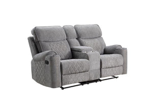 ACME - Aulada - Motion Loveseat w/Console and USB Port - 5th Avenue Furniture