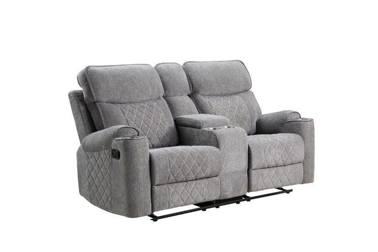 ACME - Aulada - Motion Loveseat w/Console and USB Port - 5th Avenue Furniture