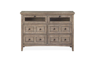 Magnussen Furniture - Paxton Place - Wood Media Chest - Dove Tail Grey - 5th Avenue Furniture