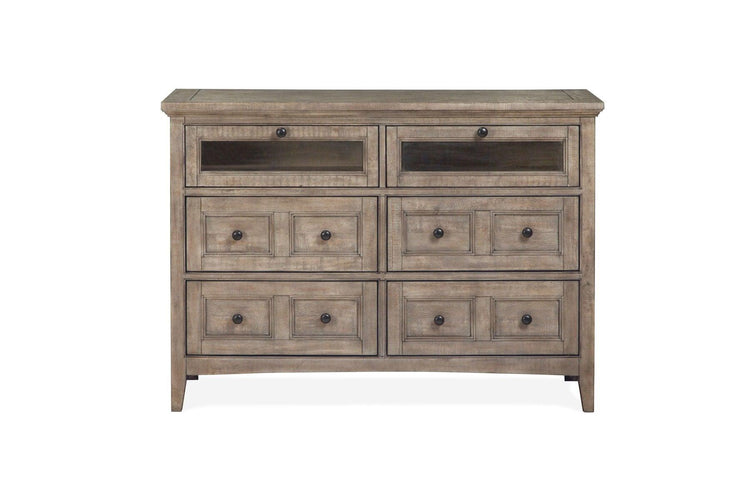 Magnussen Furniture - Paxton Place - Wood Media Chest - Dove Tail Grey - 5th Avenue Furniture