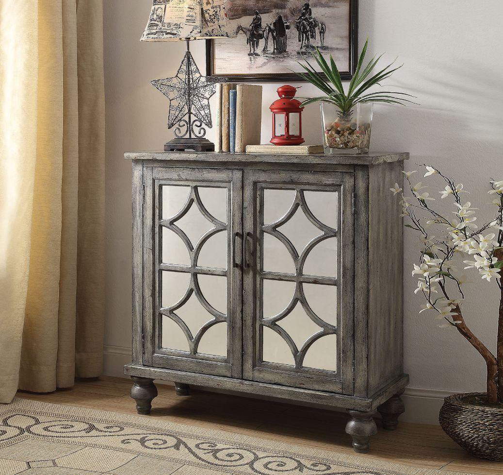 ACME - Velika - Accent Table - Weathered Gray - 5th Avenue Furniture