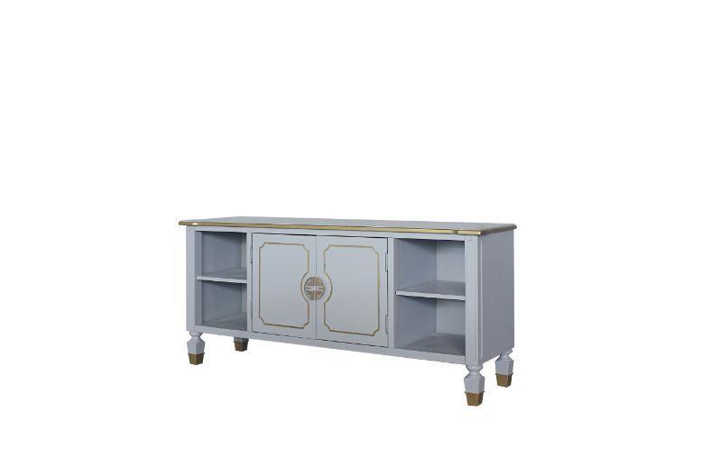 ACME - House - Marchese TV Stand - Pearl Gray Finish - 5th Avenue Furniture