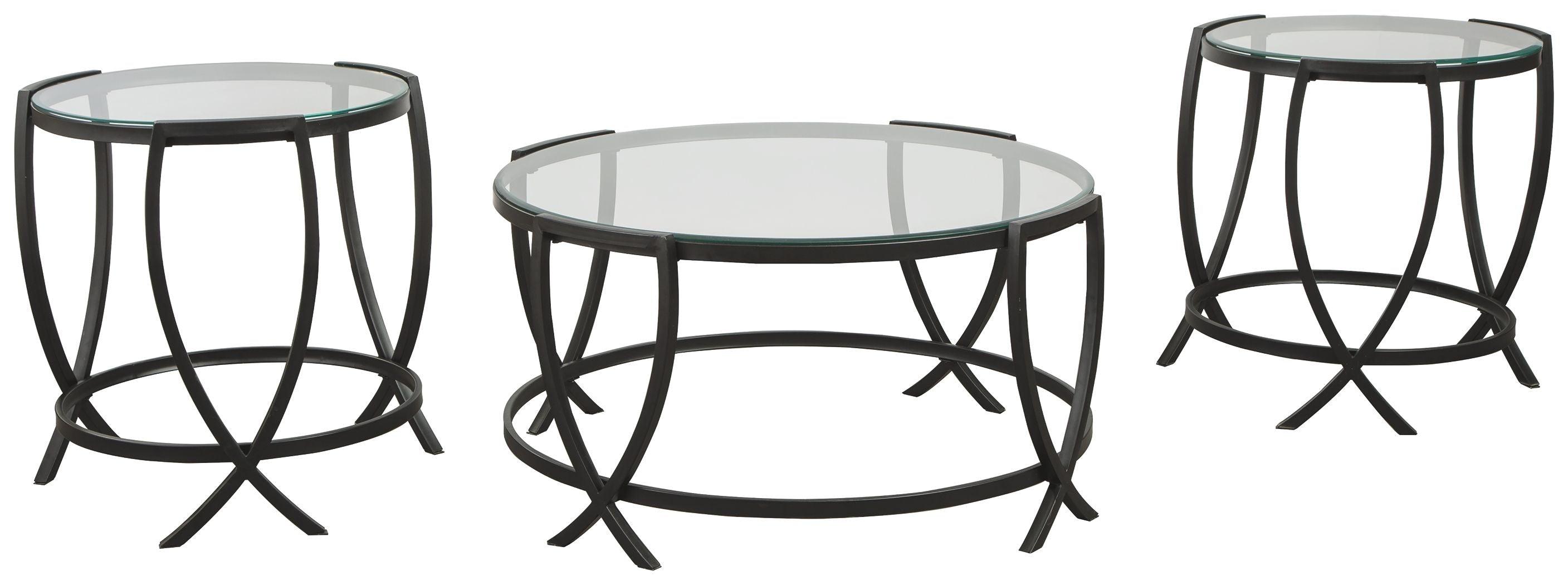 Ashley Furniture - Tarrin - Black - Occasional Table Set (Set of 3) - 5th Avenue Furniture