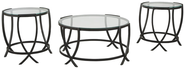 Ashley Furniture - Tarrin - Black - Occasional Table Set (Set of 3) - 5th Avenue Furniture