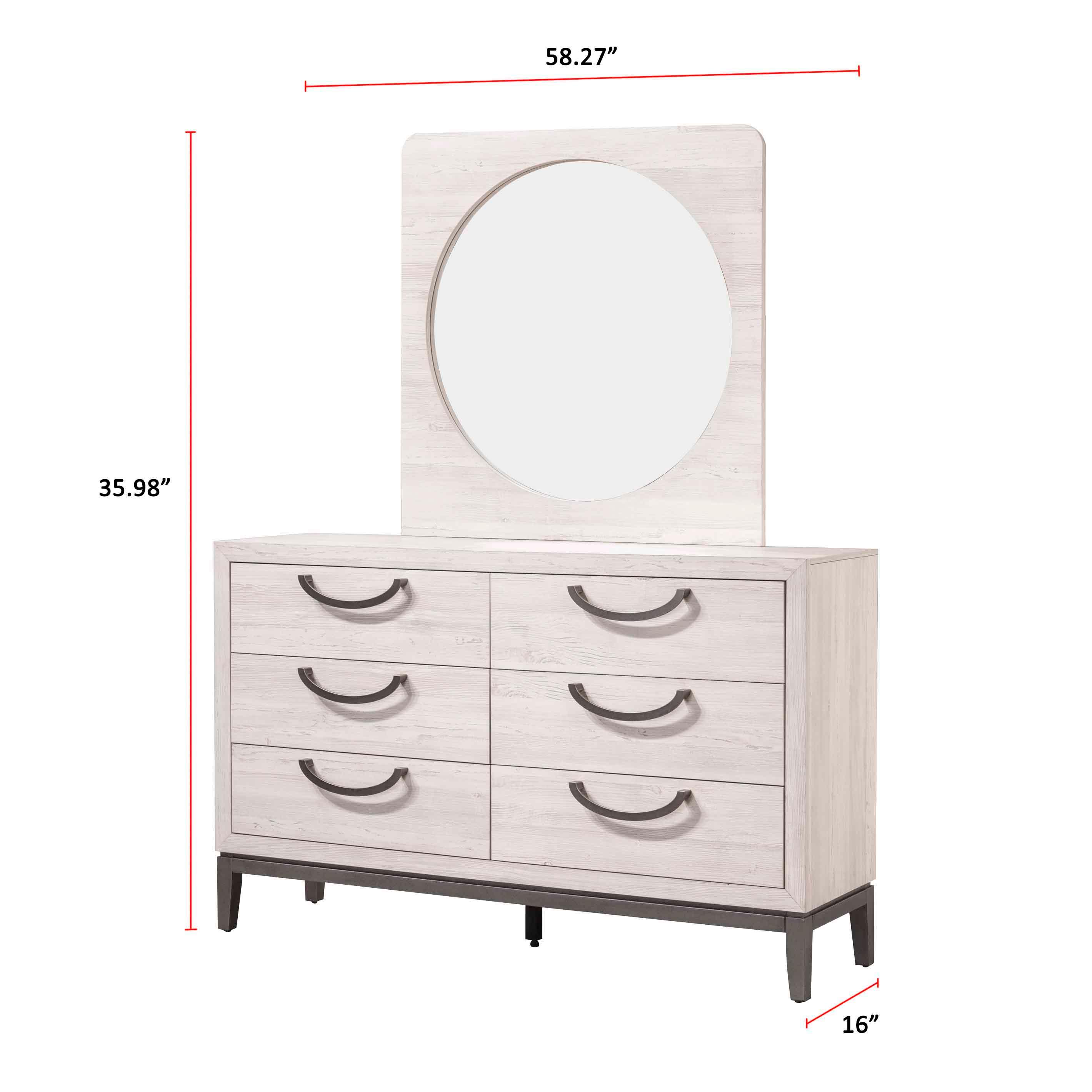 Crown Mark - Veda - Dresser - Pearl Silver - 5th Avenue Furniture