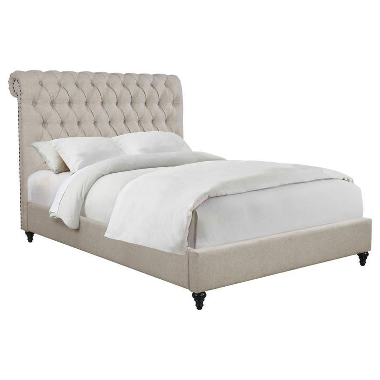 CoasterEssence - Devon - Button Tufted Upholstered Bed - 5th Avenue Furniture