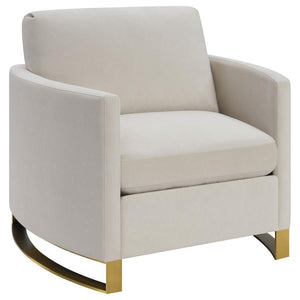 CoasterElevations - Corliss - Upholstered Arched Arms Chair - Beige - 5th Avenue Furniture