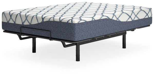 Sierra Sleep® by Ashley - 12 Inch Chime Elite 2.0 - White / Blue - California King Mattress - 5th Avenue Furniture