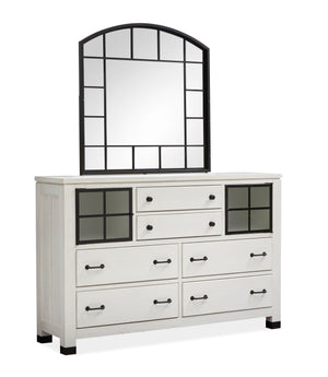 Magnussen Furniture - Harper Springs - Shaped Mirror - Silo White - 5th Avenue Furniture