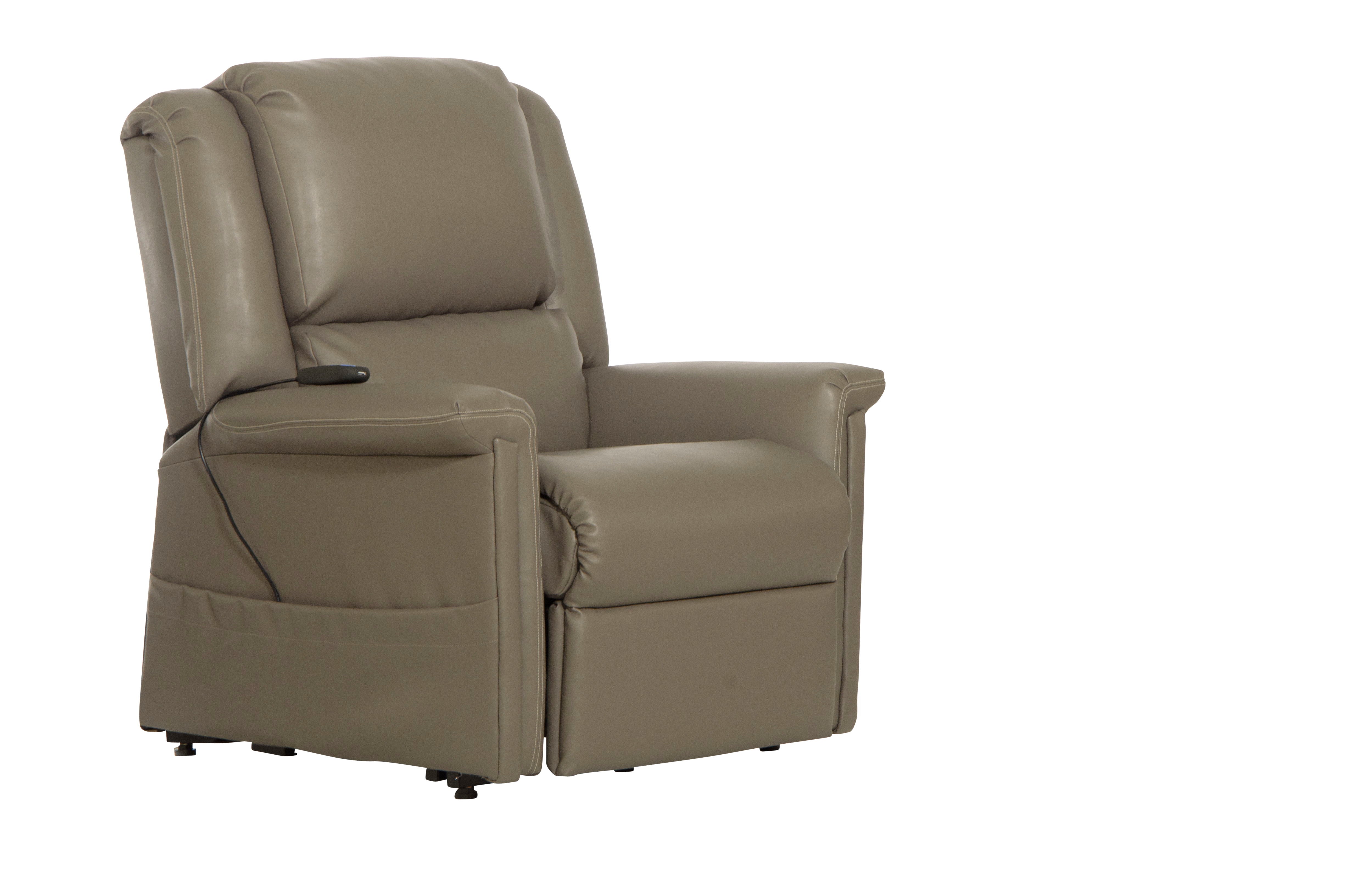 Elsie - Power Lift Power Lay Flat Recliner - Beige - 5th Avenue Furniture